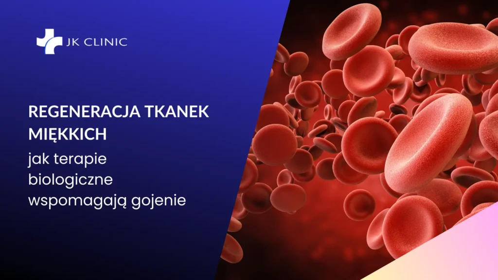 Zabieg terapii biologicznej PRP wykonywany w gabinecie JK Clinic w Warszawie – nowoczesne leczenie regeneracyjne tkanek miękkich.