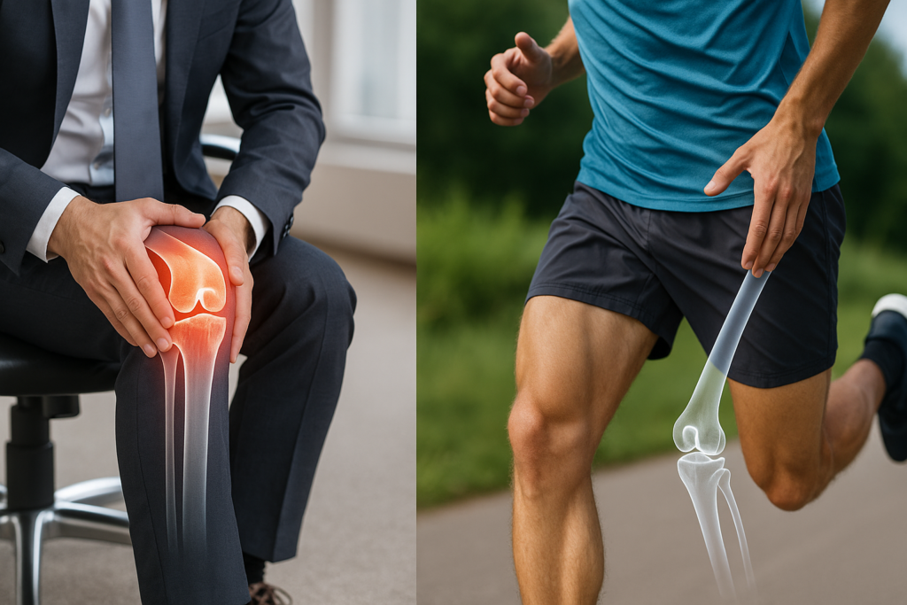 Porównanie wpływu braku ruchu i sportu amatorskiego na staw kolanowy